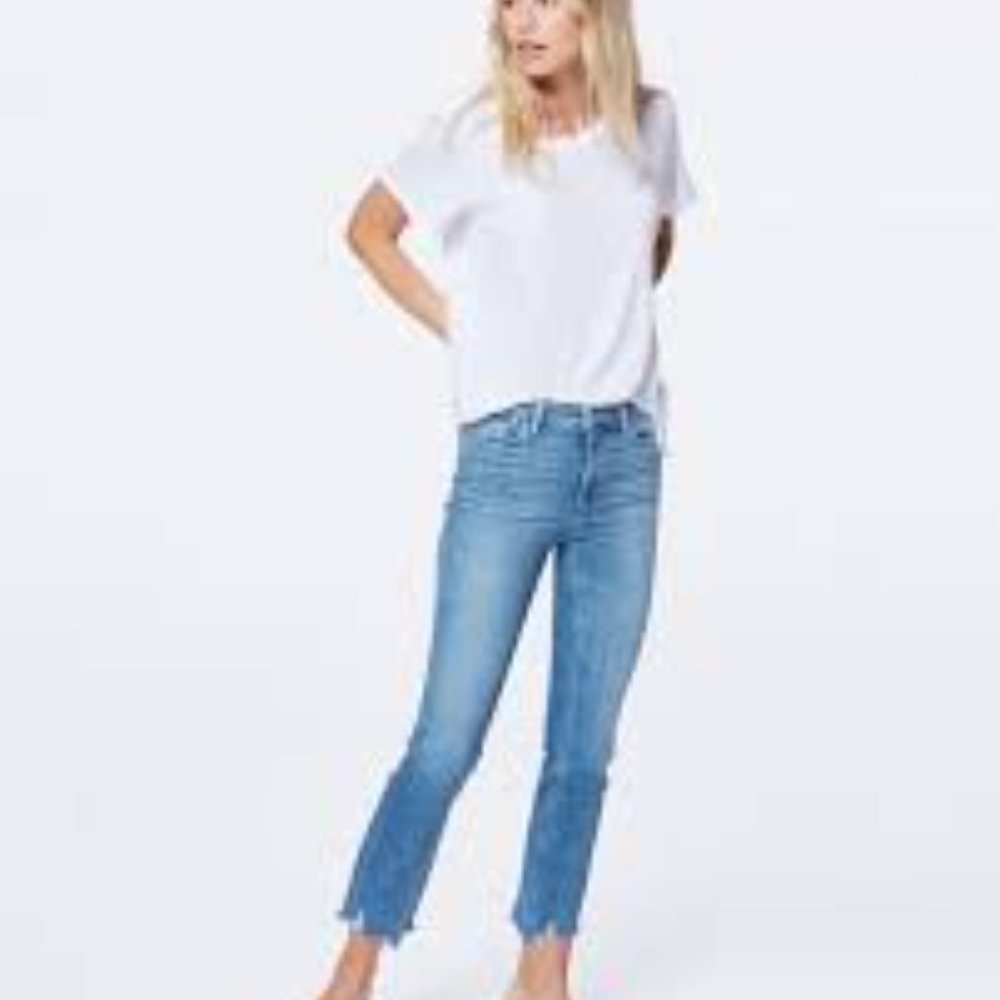 PAIGE Cindy - Mel High-Rise Straight-Leg Jeans 24